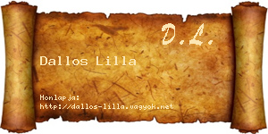 Dallos Lilla névjegykártya