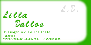 lilla dallos business card